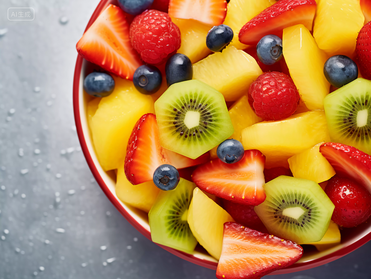 水果沙拉新鲜水果健康生活营养有机食物美味
