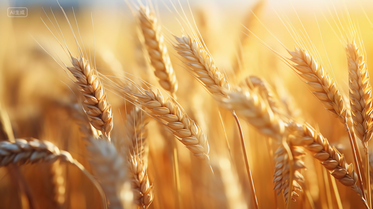 二十四节气芒种背景图芒种节芒种麦子丰收的麦穗特写农作物谷物秋收的麦田麦穗小麦图芒种节气农民大丰收