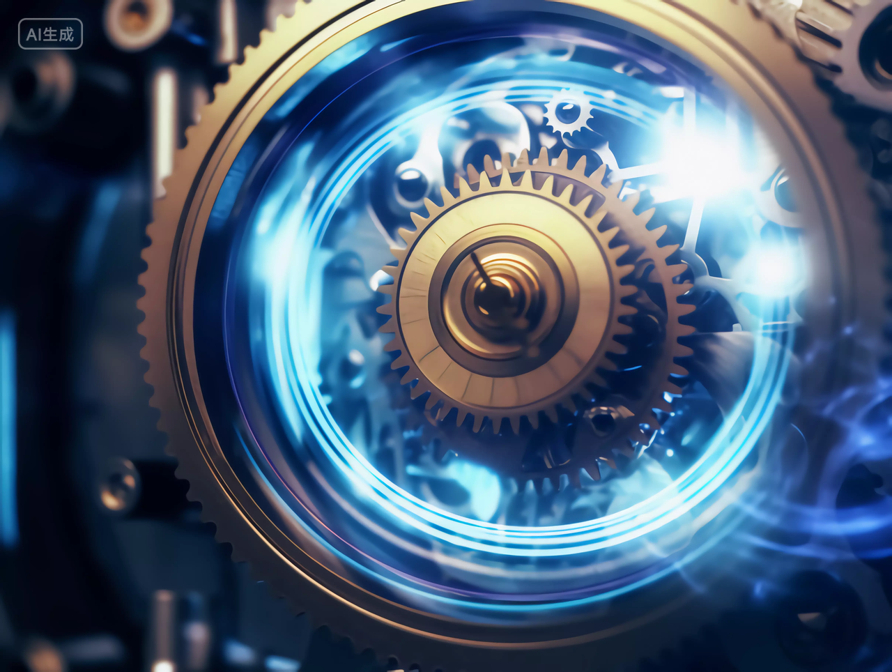 发光的机电科技齿轮工业商业科技感机械感齿轮