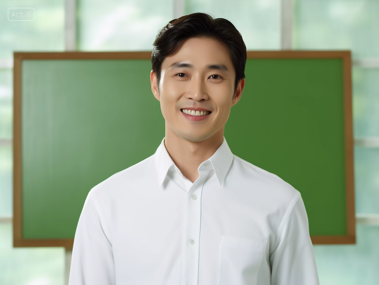 男老师男教师在讲台讲课教师节快乐感恩老师学习教育