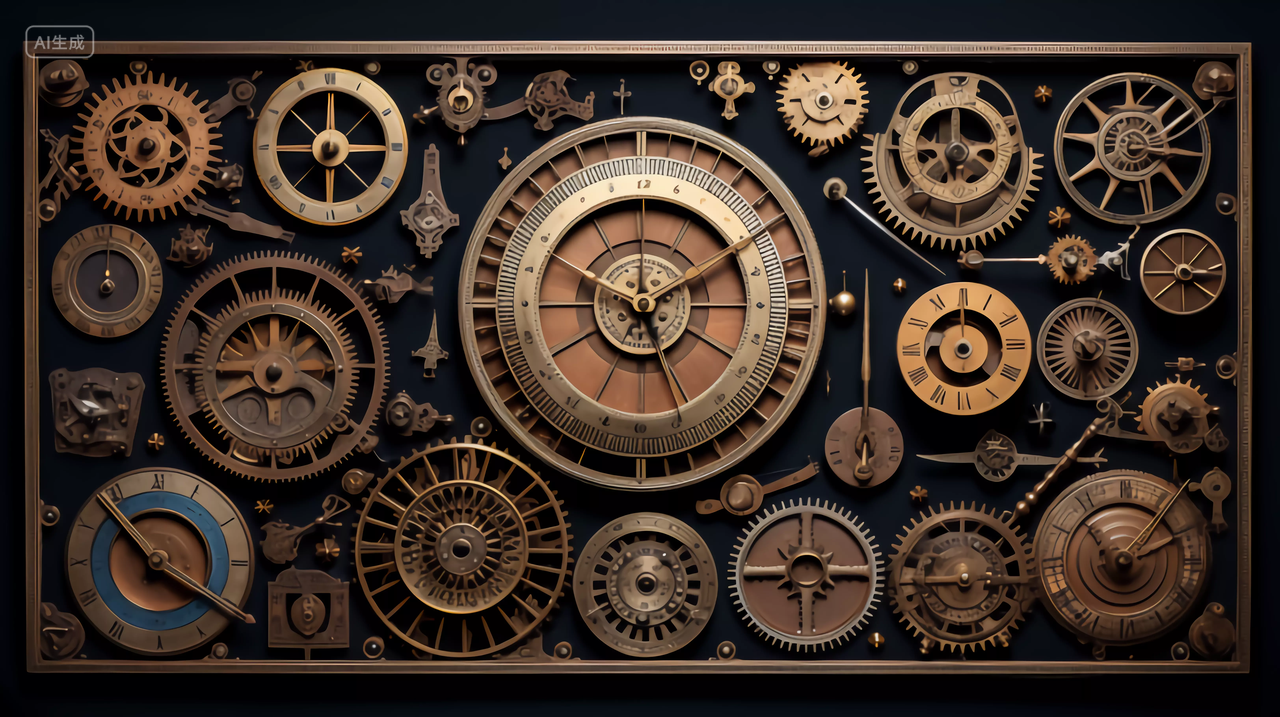 走向成功概念机械感金属感钢铁科技风工业商业精密科技齿轮未来感3D渲染图