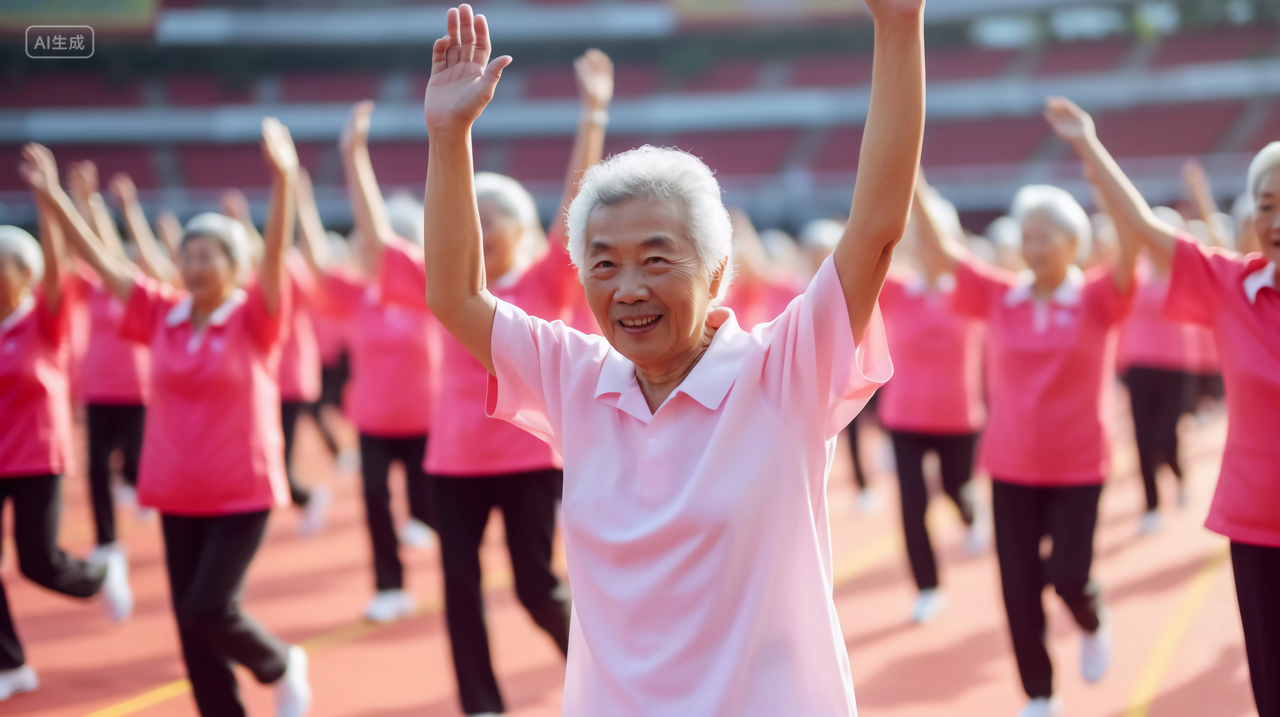 舞蹈中国传统文化中老年健身广场舞老年运动健身健康生活