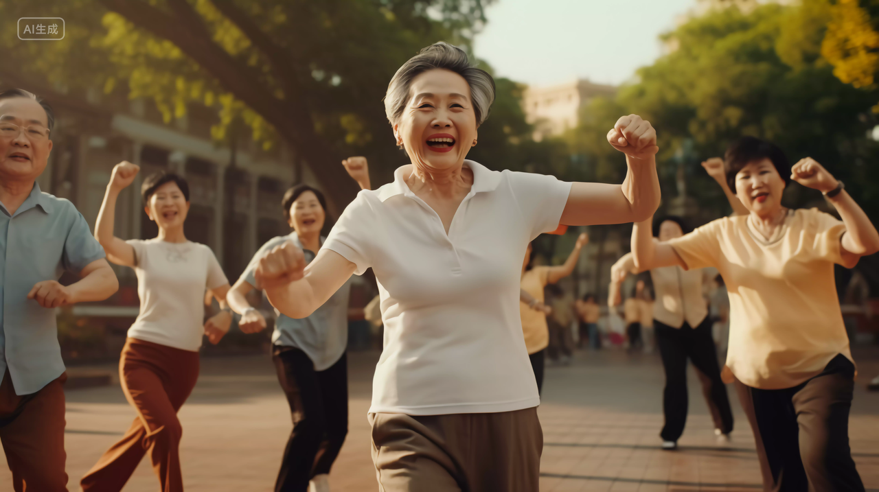 舞蹈中国传统文化中老年健身广场舞老年运动健身健康生活