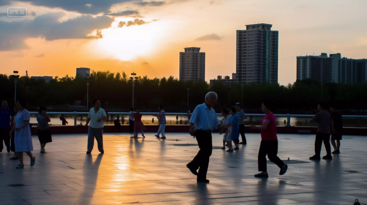 舞蹈中国传统文化中老年健身广场舞老年运动健身健康生活