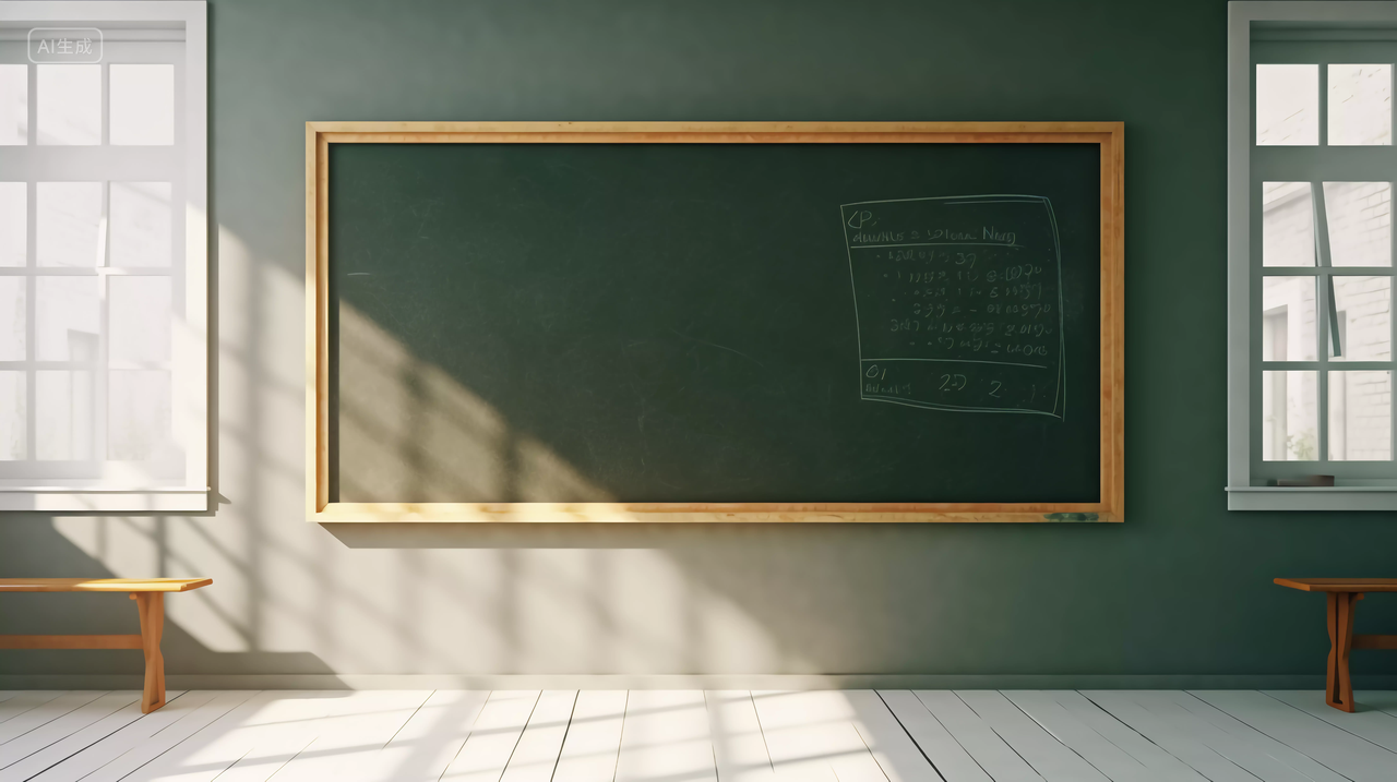 毕业季教室毕业季校园青春毕业季阳光照射在教室的黑板上阳光投影