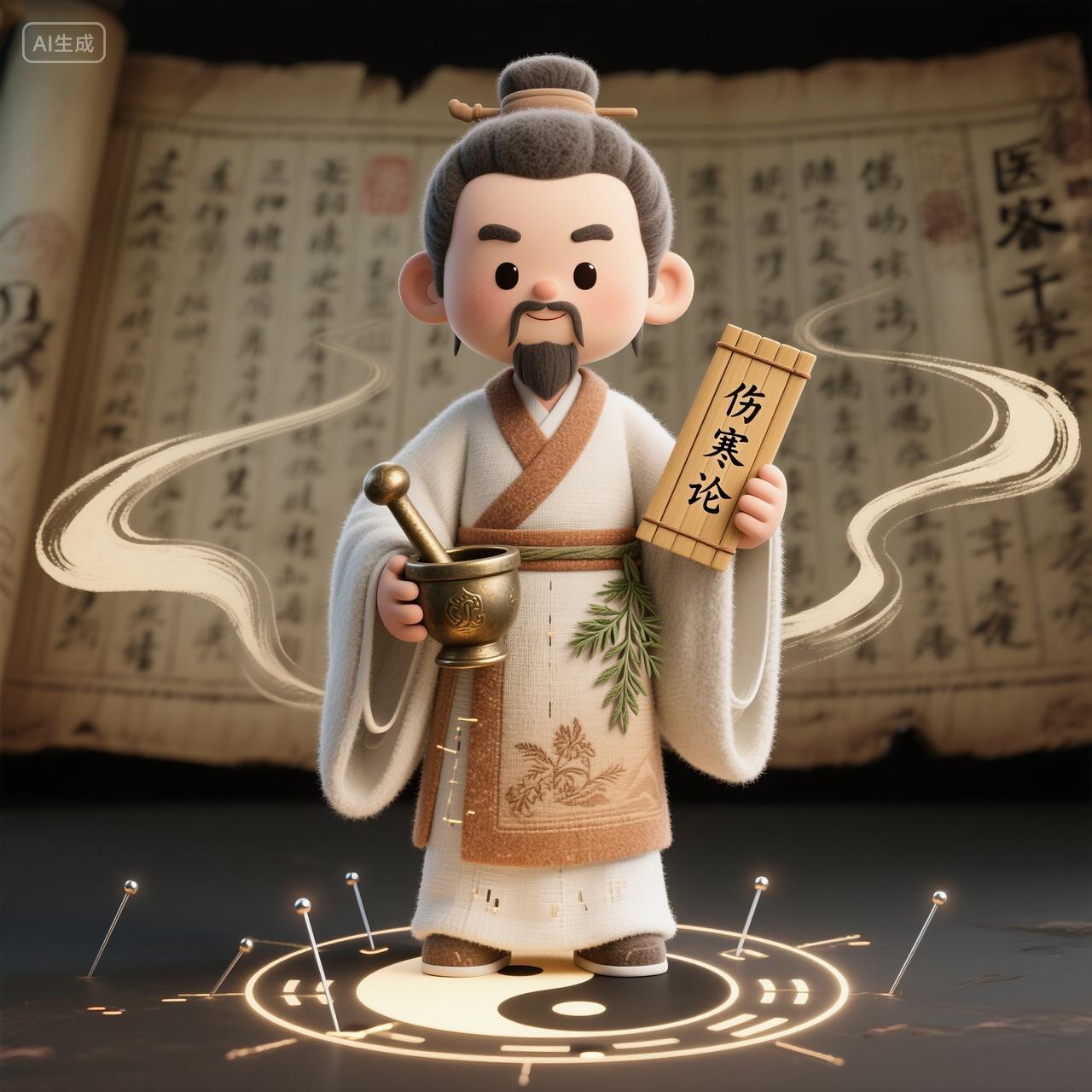 东汉医圣张仲景卡通动漫角色设计