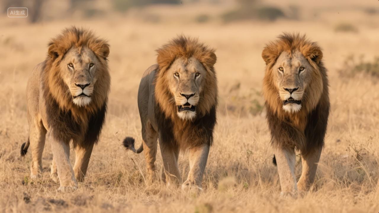 狮子团队合作领导力企业文化动物世界背景