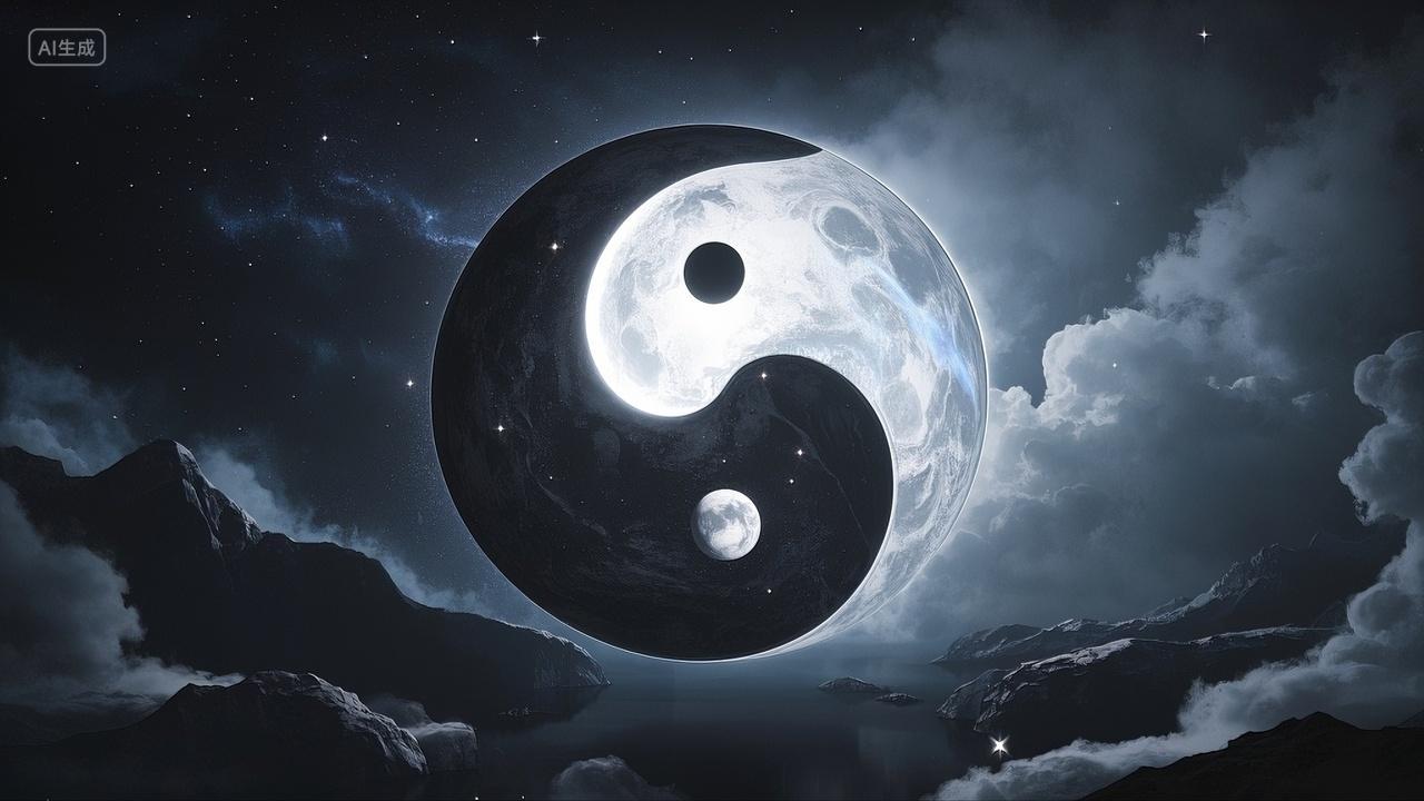 太极造型星球合成画面