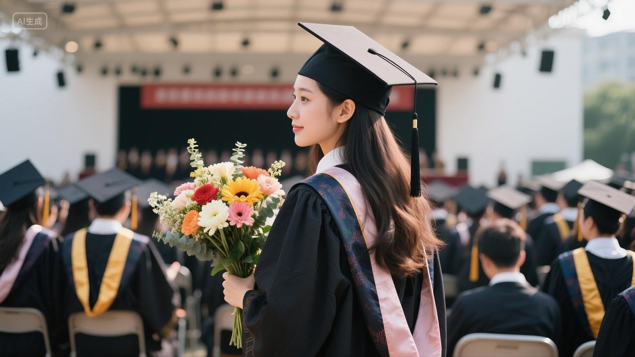 大学毕业典礼拍毕业照