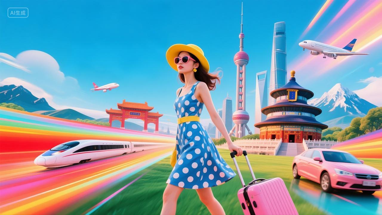 旅游出游假期宣传海报