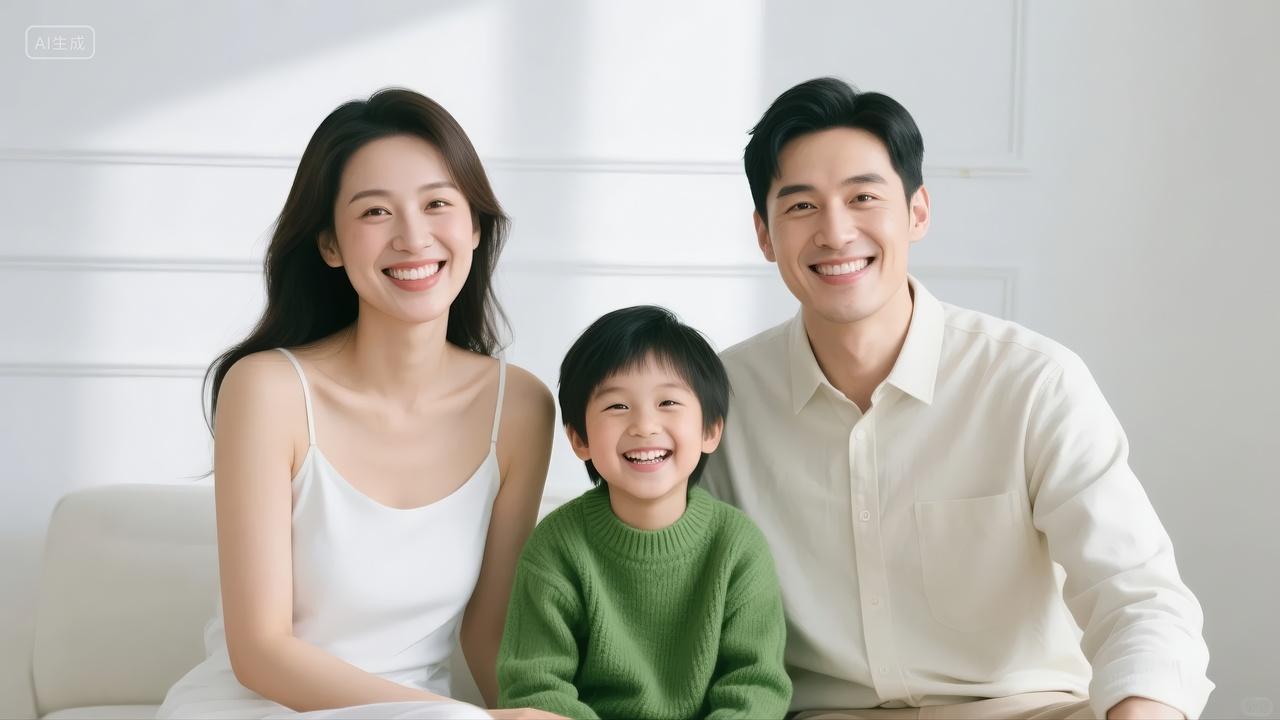 国际家庭日幸福家庭亲子保险理财背景图