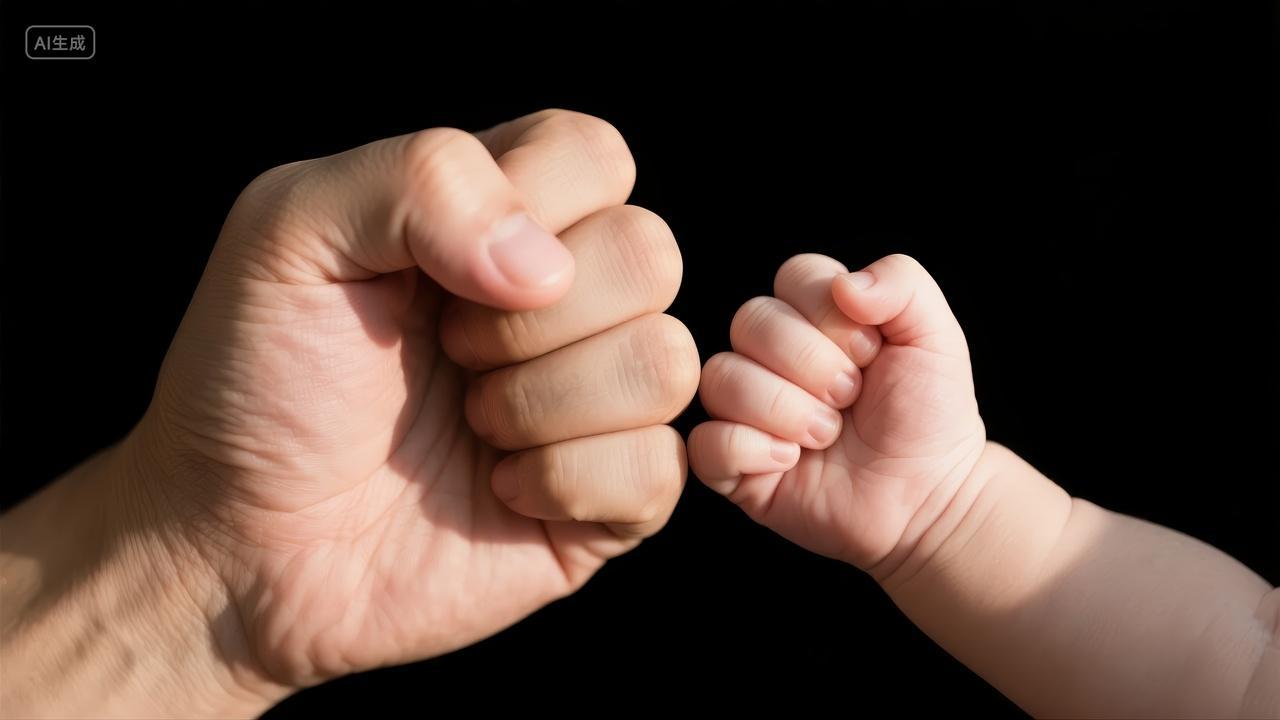 父亲节传承父子拳头力量亲情励志背景图