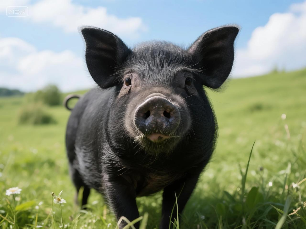 自然牧场散养黑土猪