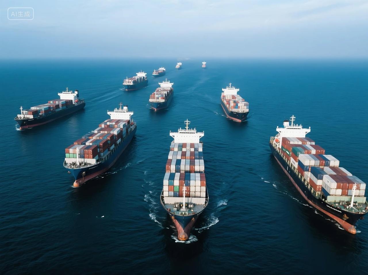 船运集装箱海运图片