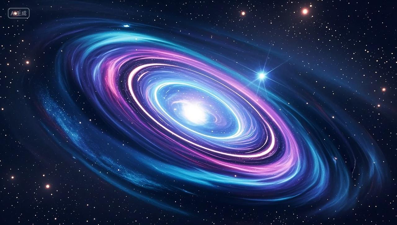 宇宙星空旋涡星系科技探索奇幻背景图