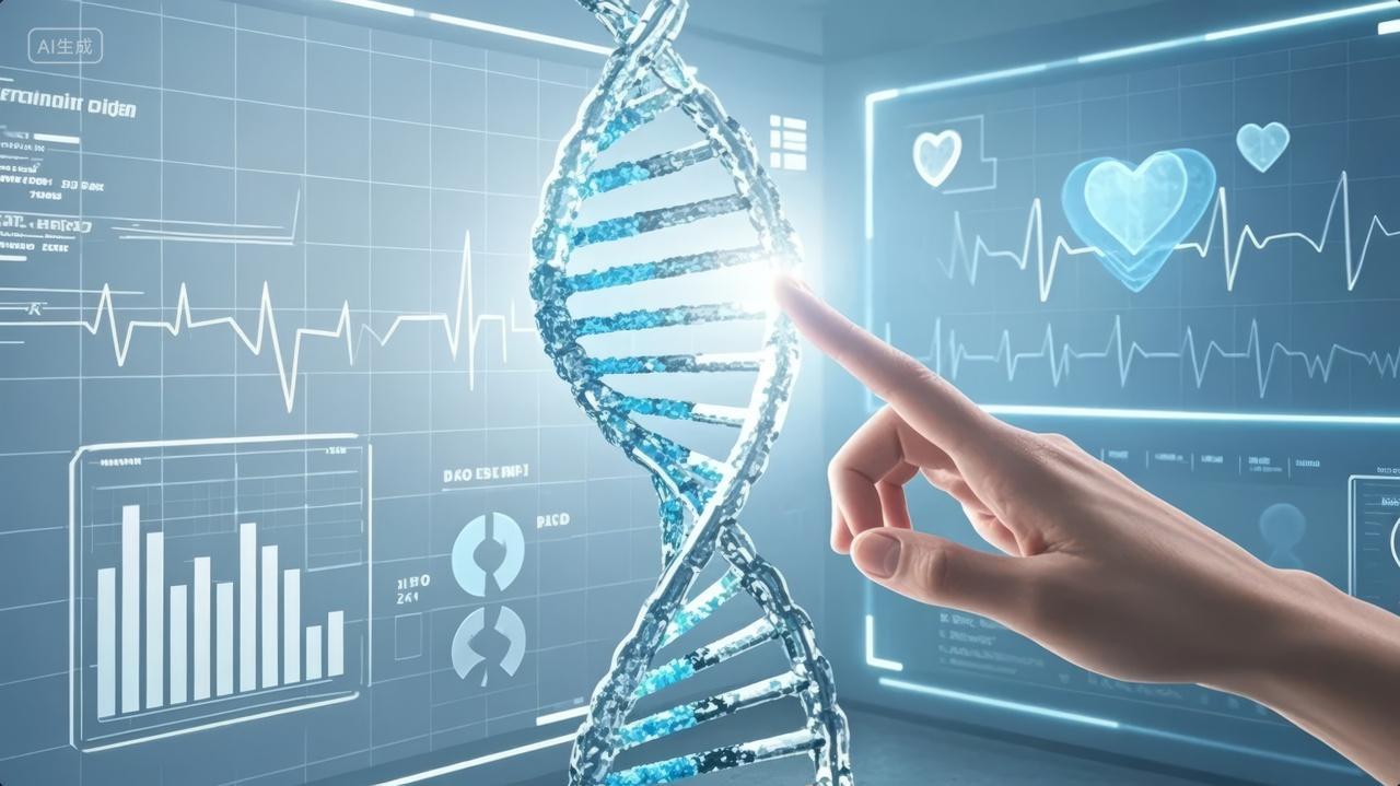 世界健康日基因DNA数据医疗科技互动背景