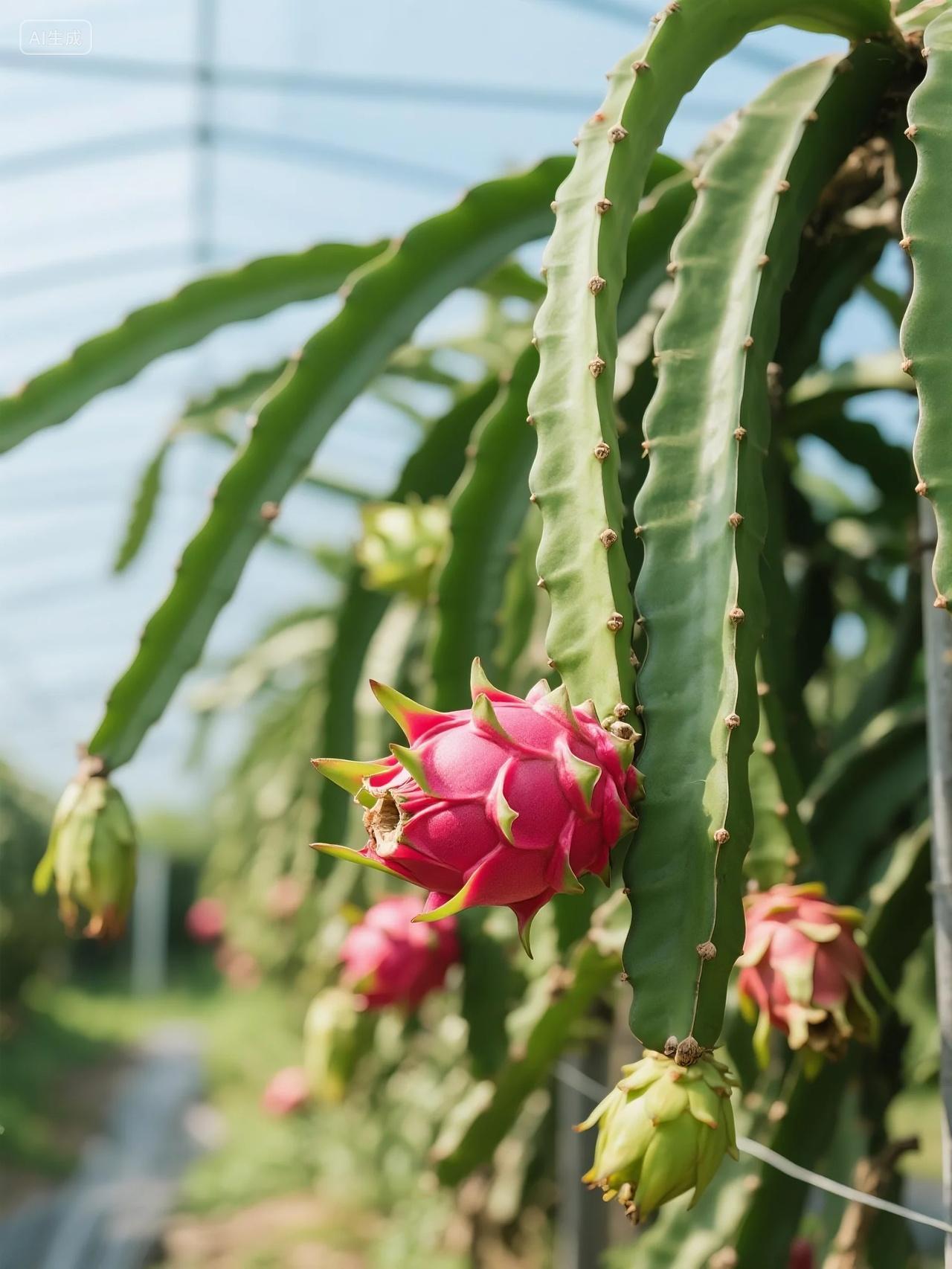 火龙果园地摄影