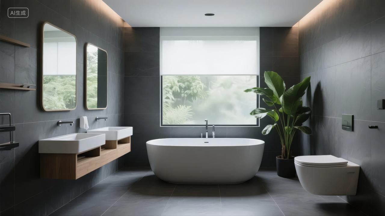 现代简约浴室家居设计酒店SPA生活背景