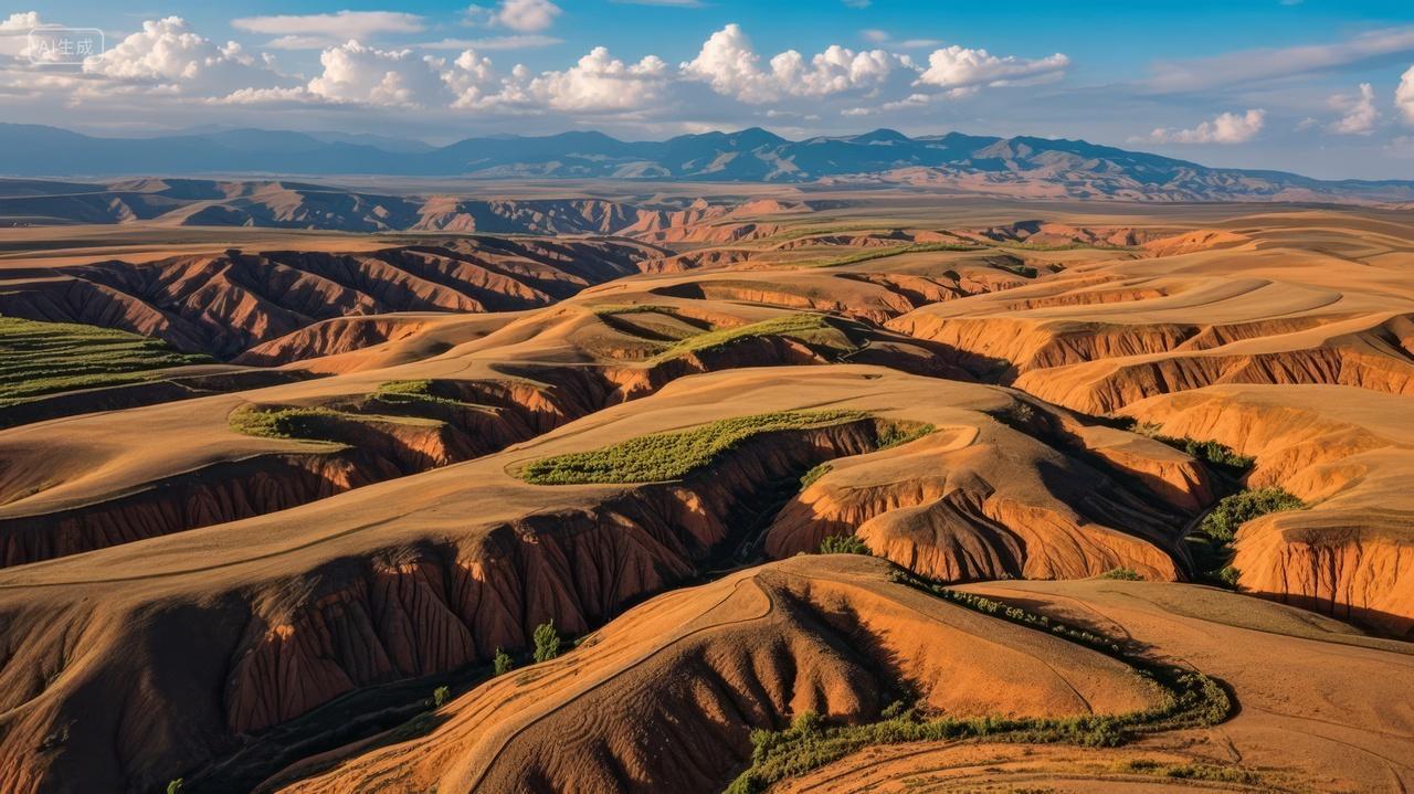 丹霞地貌地质公园自然奇观旅游航拍背景