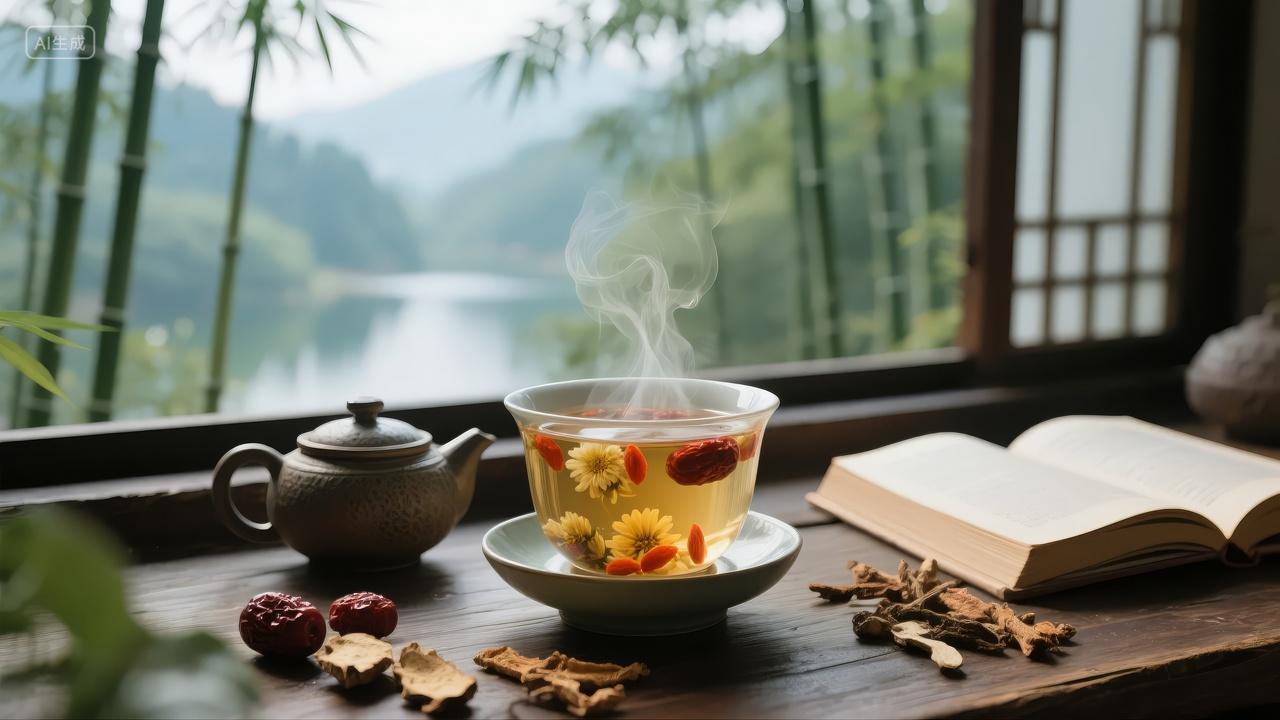 世界读书日窗边品茶阅读休闲生活背景图