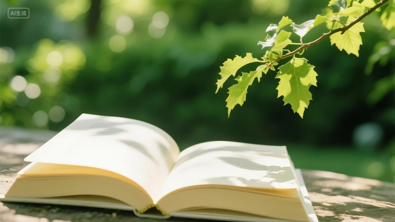 世界读书日户外草地阅读学习生活方式背景