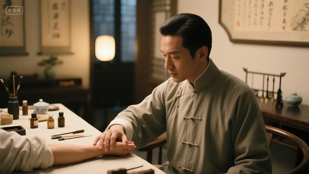 中医望闻问切诊脉健康养生传统文化背景