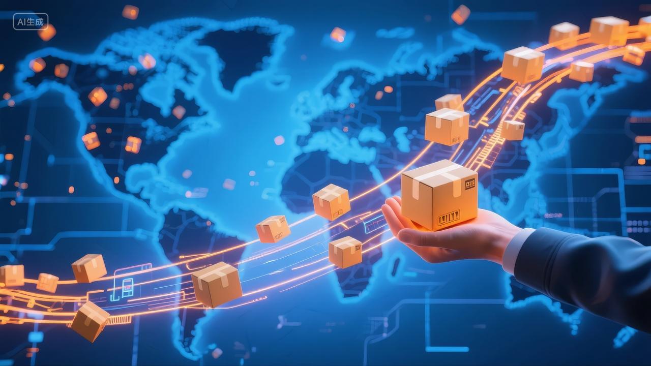 全球贸易科技物流区块链金融数据商务背景