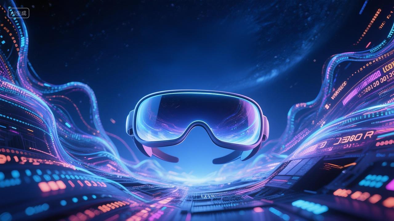 未来VR眼镜未来科技感高端科技产品发布会