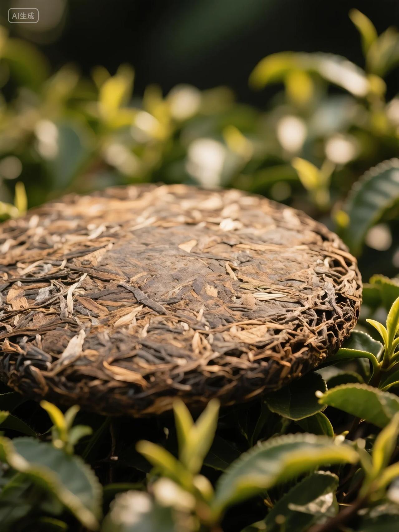 茶饼茶园茶山摄影图