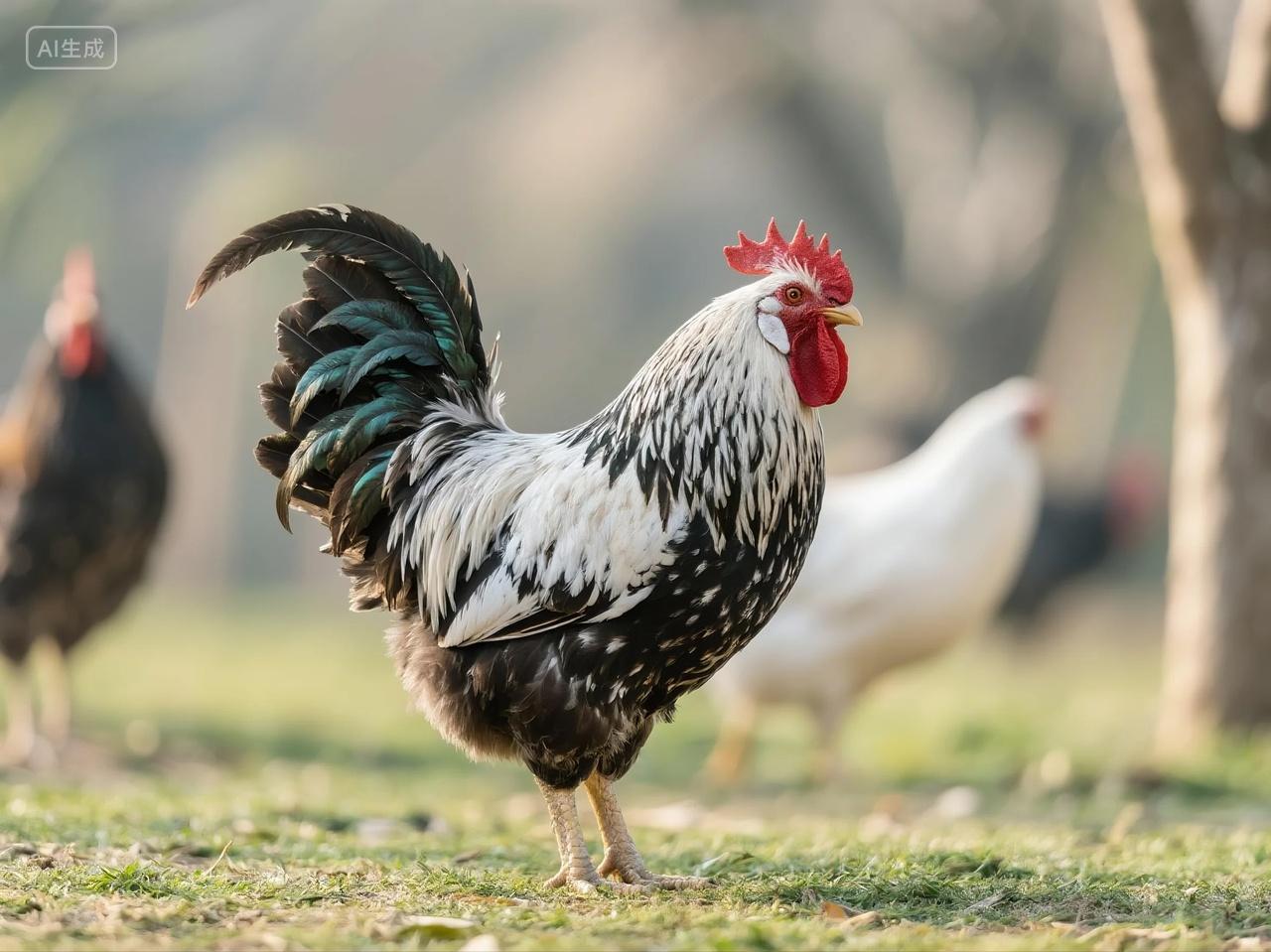 特产芦花鸡摄影图