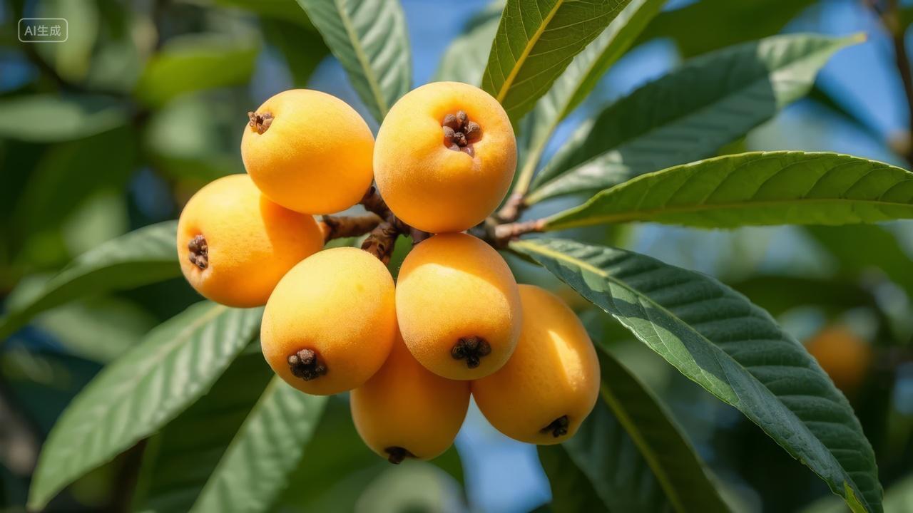 立夏枇杷水果成熟采摘新鲜营养美食背景