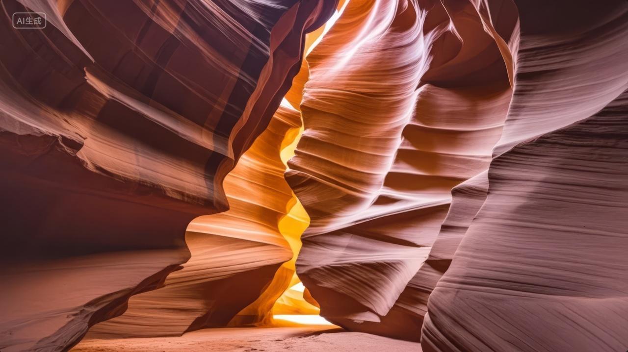 羚羊谷光影变幻地质奇观自然探险背景图