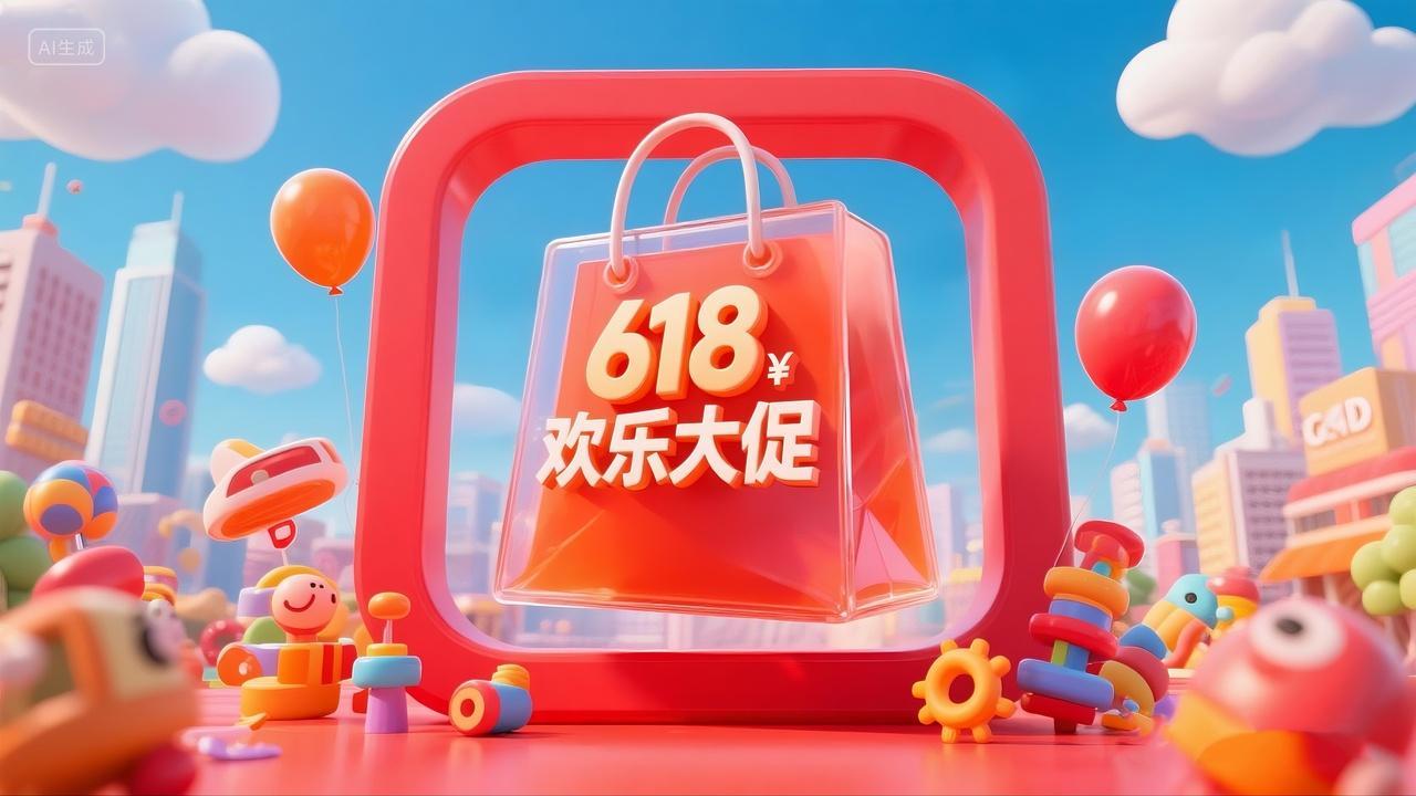 618电商海报节日促销背景海报