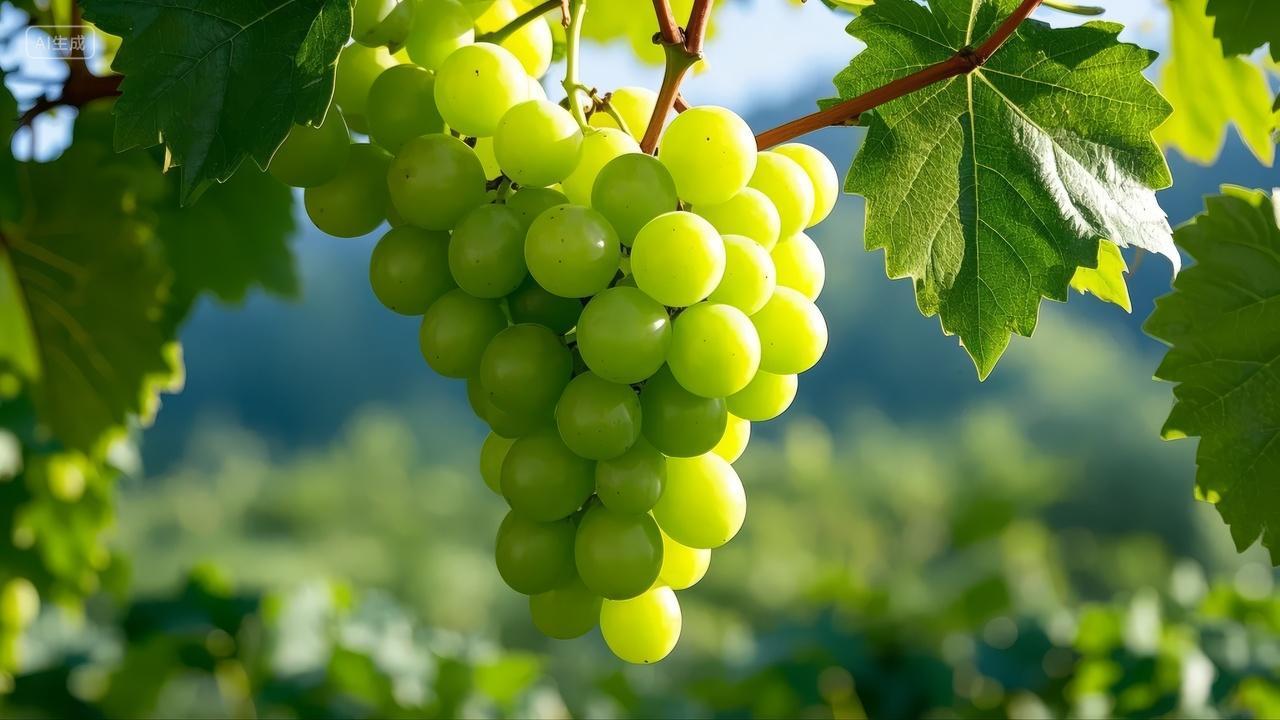 秋分葡萄成熟采摘季果园农业丰收背景图