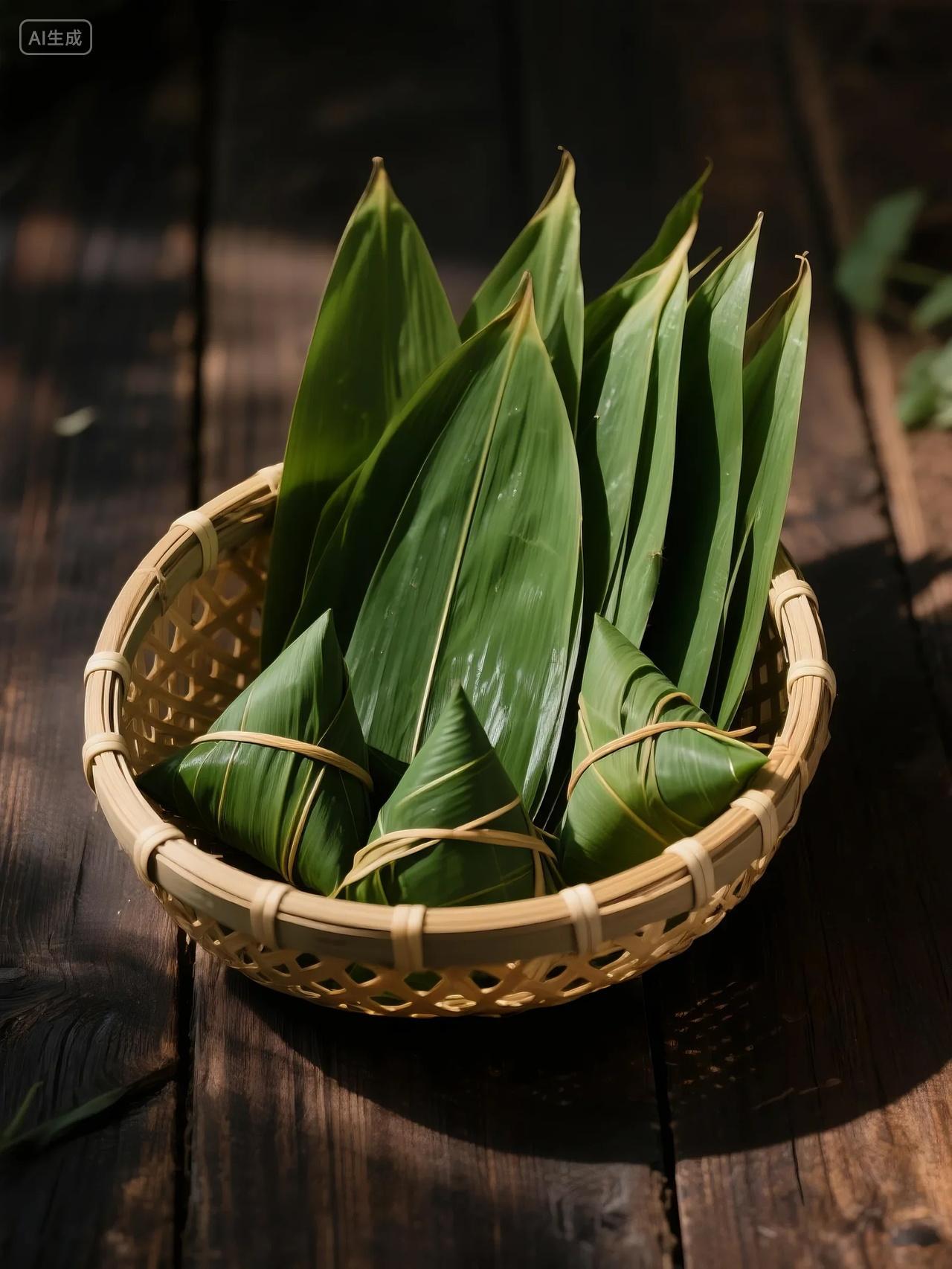 端午节粽子粽叶图片