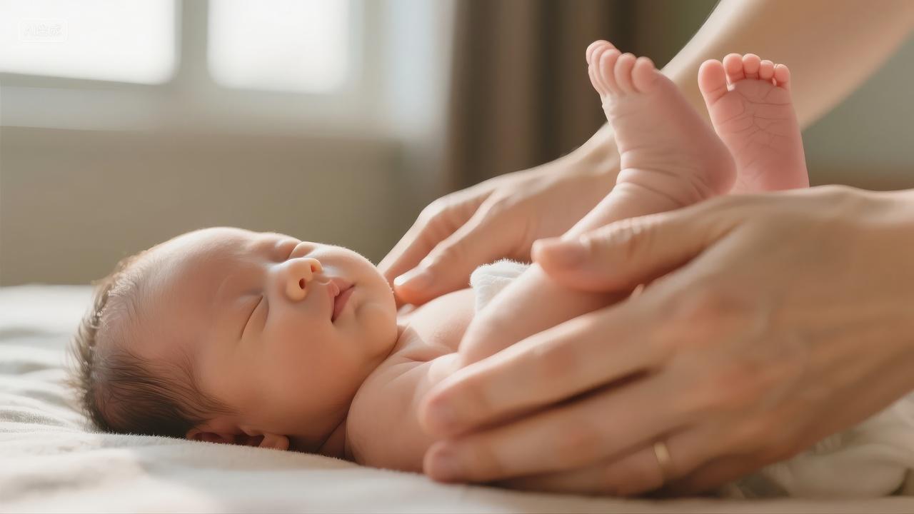 母亲节婴儿抚触按摩亲子关爱育儿生活背景