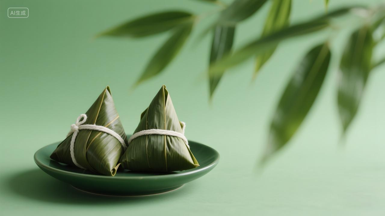 小清新端午节写实粽子海报