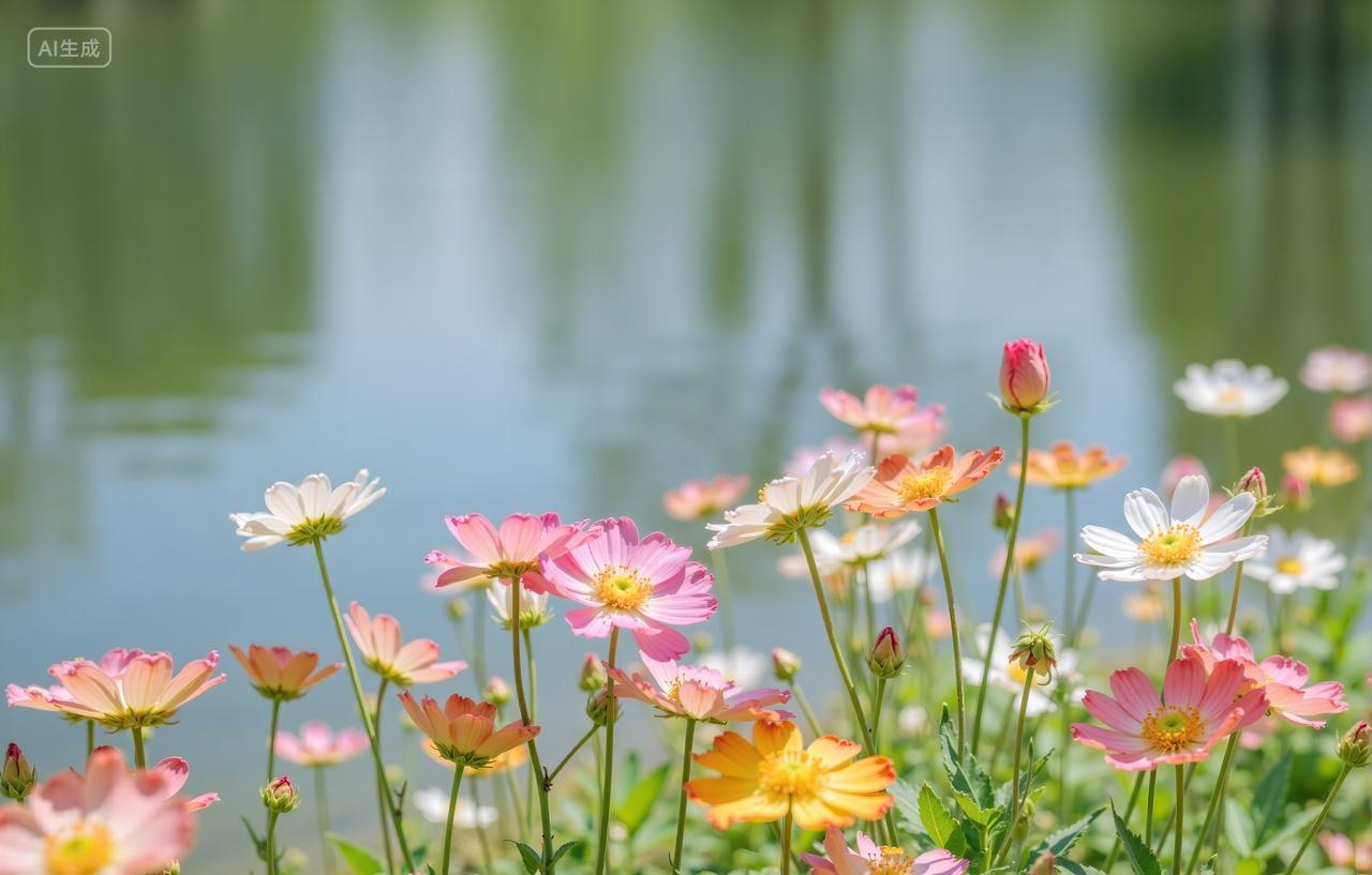 小清新电脑壁纸桌面壁纸绿色护眼鲜花花朵高清花朵