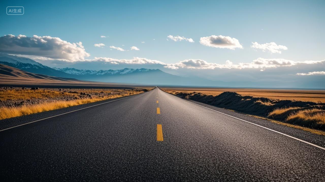 荒野公路延伸远方旅行自由探索背景图