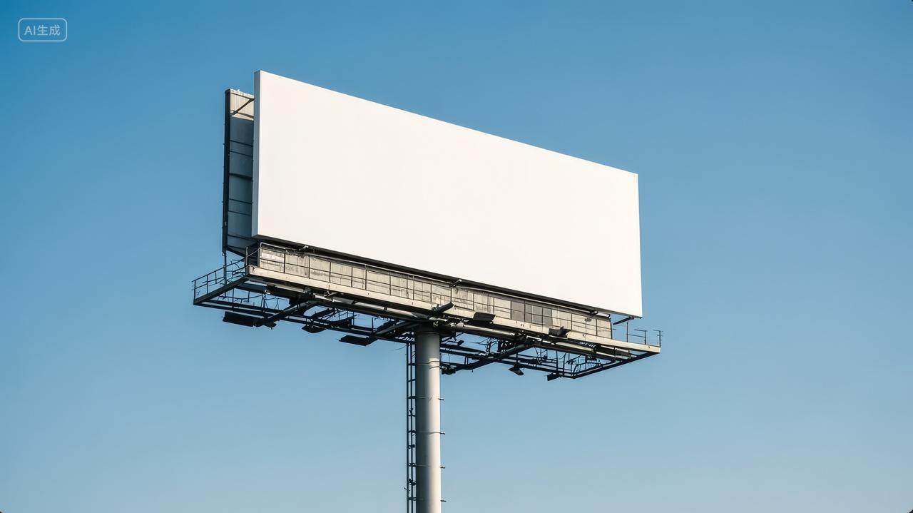 空白广告牌样机户外宣传市场营销背景图