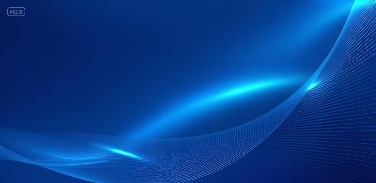 抽象蓝色动感光线曲线科技流动背景图