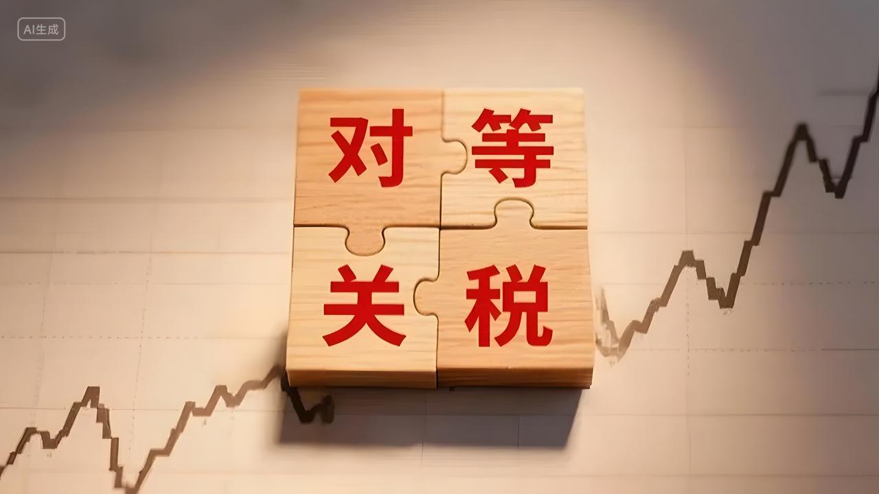 对等关税贸易政策经济趋势图解素材