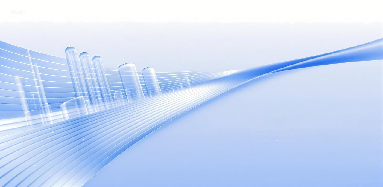 蓝色科技感城市线条曲线商务未来渐变背景