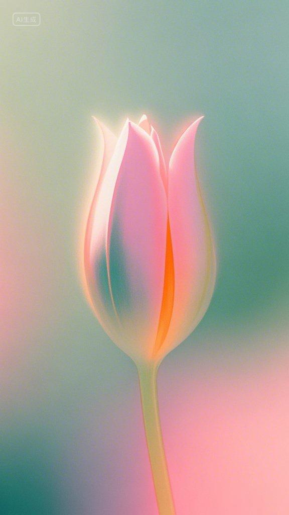 漂亮粉色花朵背景AI