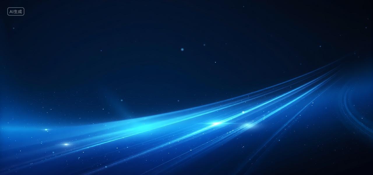 蓝色简约风科技风科技光效线条背景科技线条晚会展板展览背景