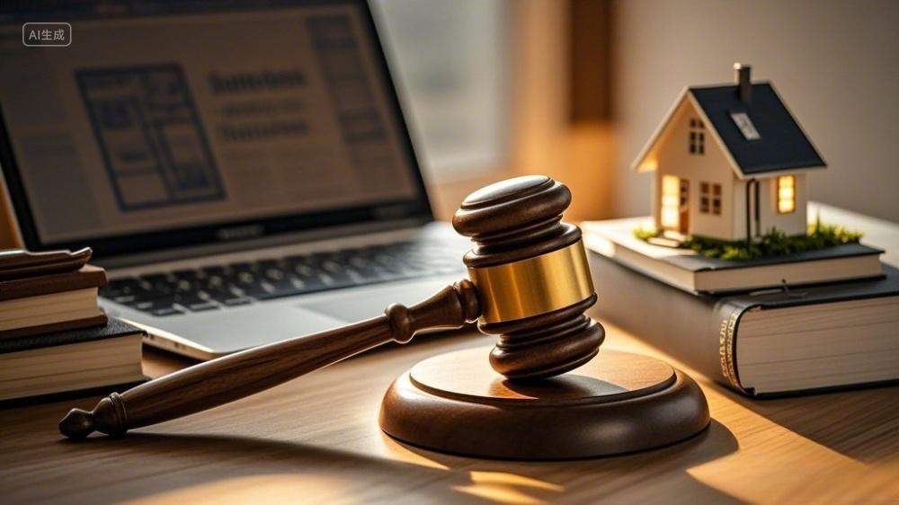 法律法制法律的威严木槌AI