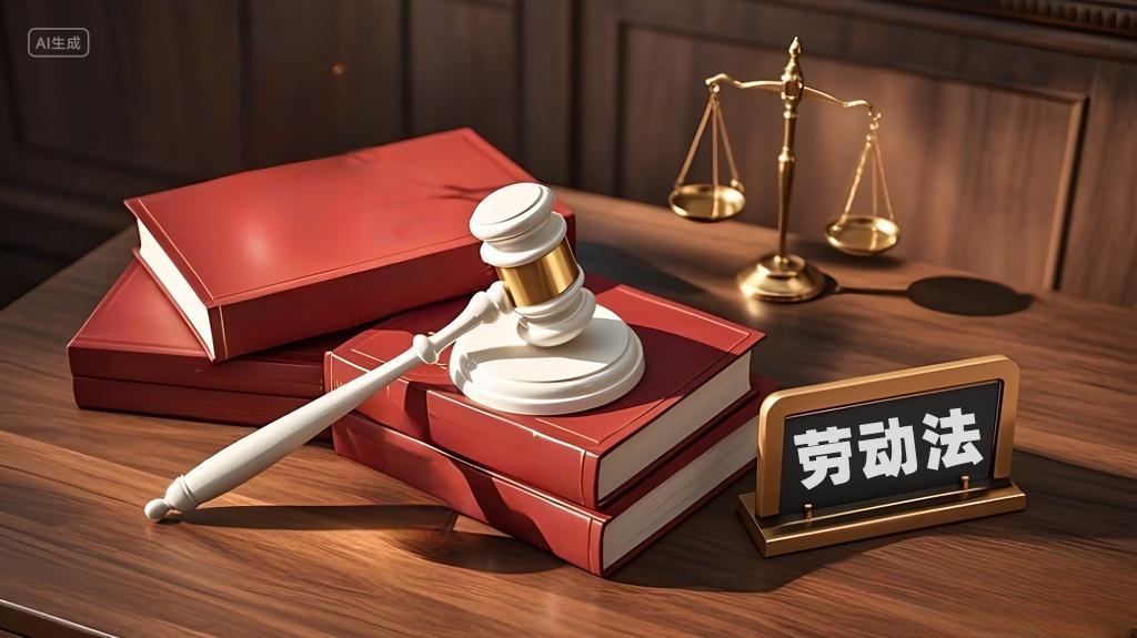 法律法制红色书籍法律相关劳动法文字AI