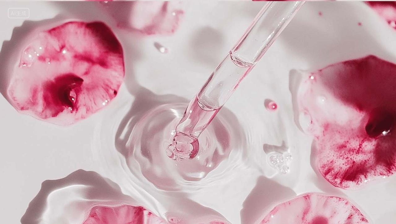 有粉红色和红色的花朵图案创造了一种美学视觉效果AI