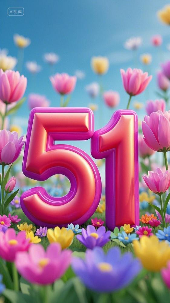 五一劳动节气球劳动节快乐AI