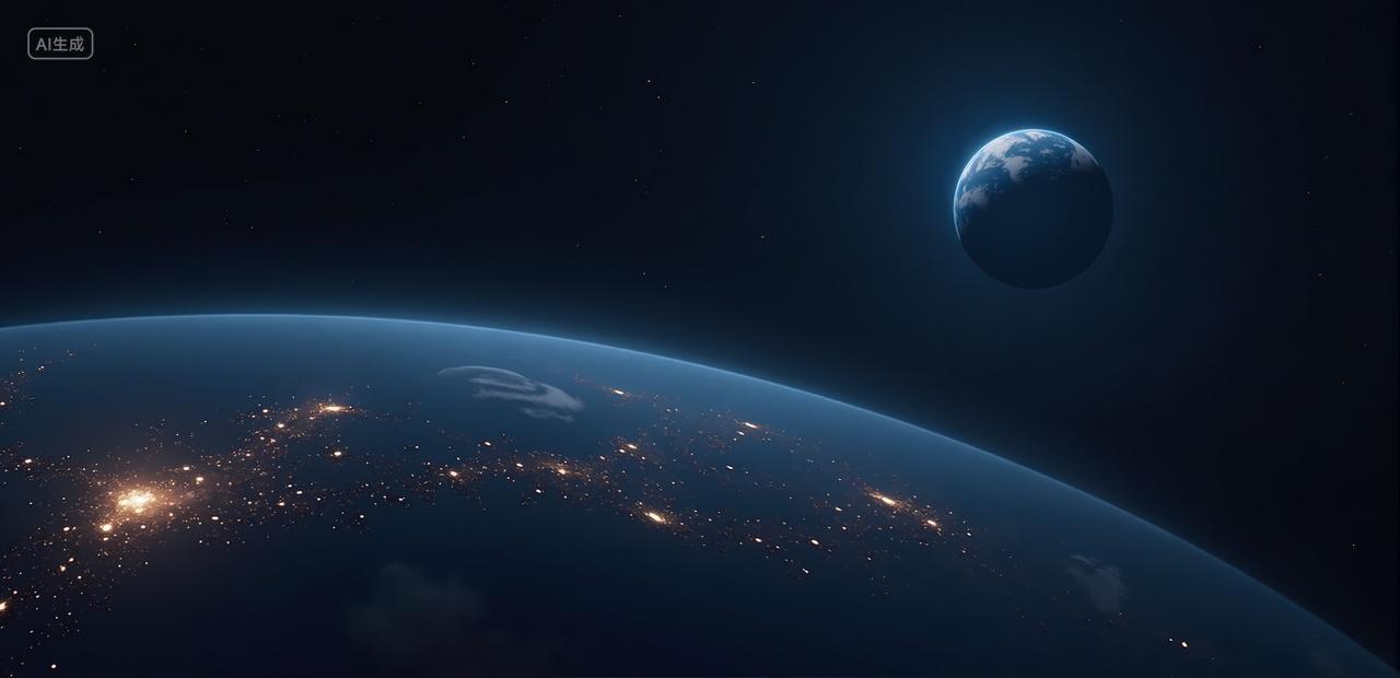 高级简约概念地球科技地球宇宙背景图